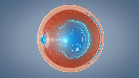 Illustration of an eye with floaters