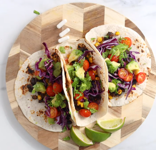 Vegan Tacos with Performance Lab Prebiotic 