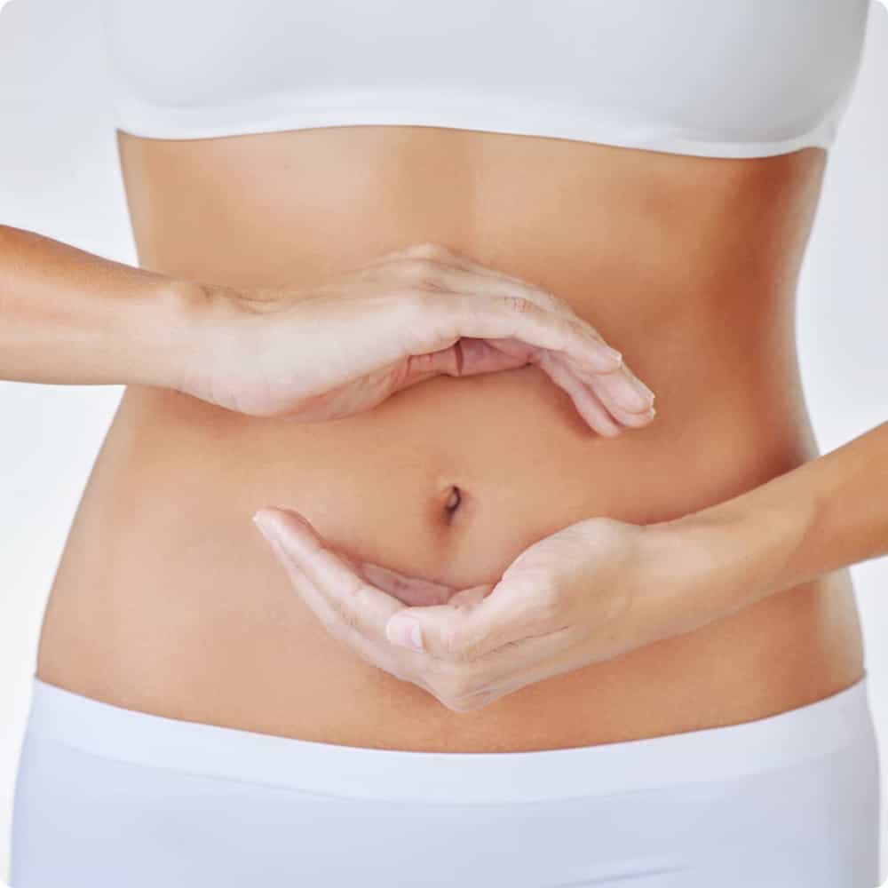 Image of a woman's abdomen.